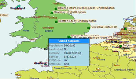 View underlying data on map