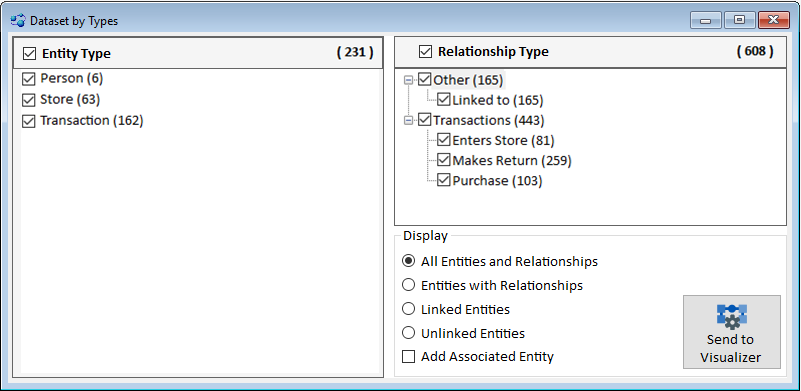 Filter by Entity and Relationship Types